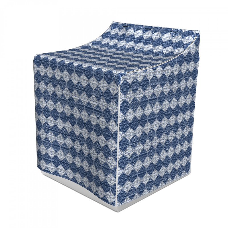 Motif oriental en patchwork avec housse de machine à laver, Bleu