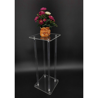 Kammeron Tall Clear Acrylic Riser Transparent Plexiglass Pedestal Table Display Podium Glorifier Riser Stand