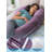 Queen Rose Pregnancy Pillow,Maternity Body Pillow with Velvet Cover,C Shaped Body Pillow for Sleeping (Cozy Velvet-Blue)-1158249891