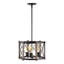 Luminaire suspendu cylindrique à 3 lumières Henrikke