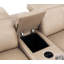 Canapé modulaire en L en cuir véritable 5 pièces beige avec 3 fauteuils inclinables et appuis-tête réglables-130703093-130703095