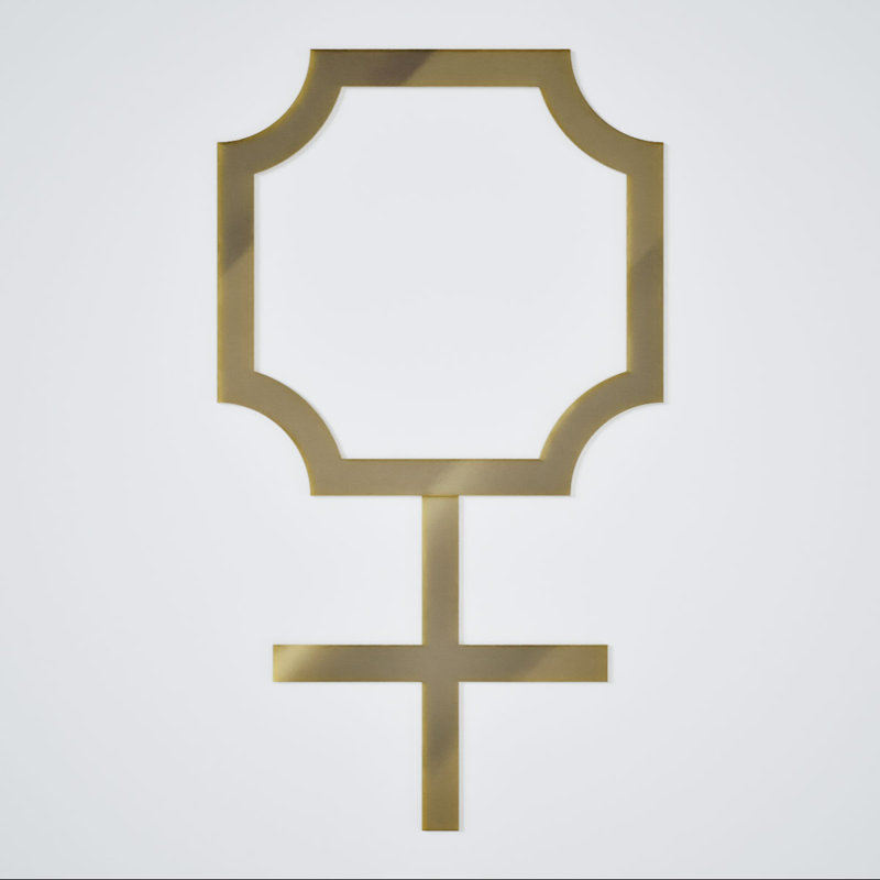 Miroir doré Bradley, 23.38" H x 40.875" W x 0.125" D, Miroir doré