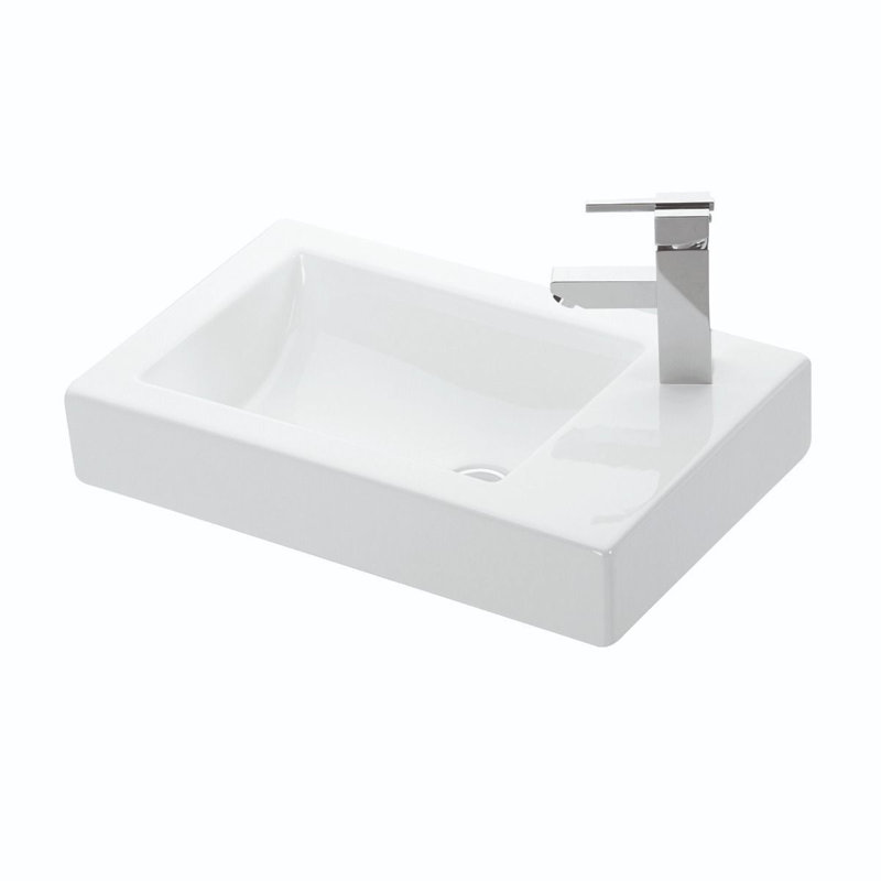 Minimal Ceramic 22.1'' L Bathroom Sink