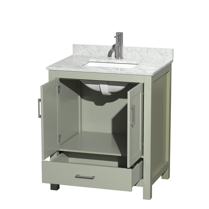 Sheffield 30" Single Bathroom Vanity Set, Light Green