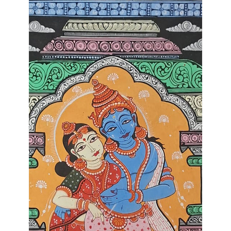 Magnifique Radha et Krishna | Couleurs de pierre naturelle | Par Surendra Nath Swain