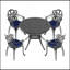 Table de salle à manger durable en aluminium coulé de 39,37 pouces avec une élégante texture sculptée, parfaite pour les réceptions en plein air et la détente.