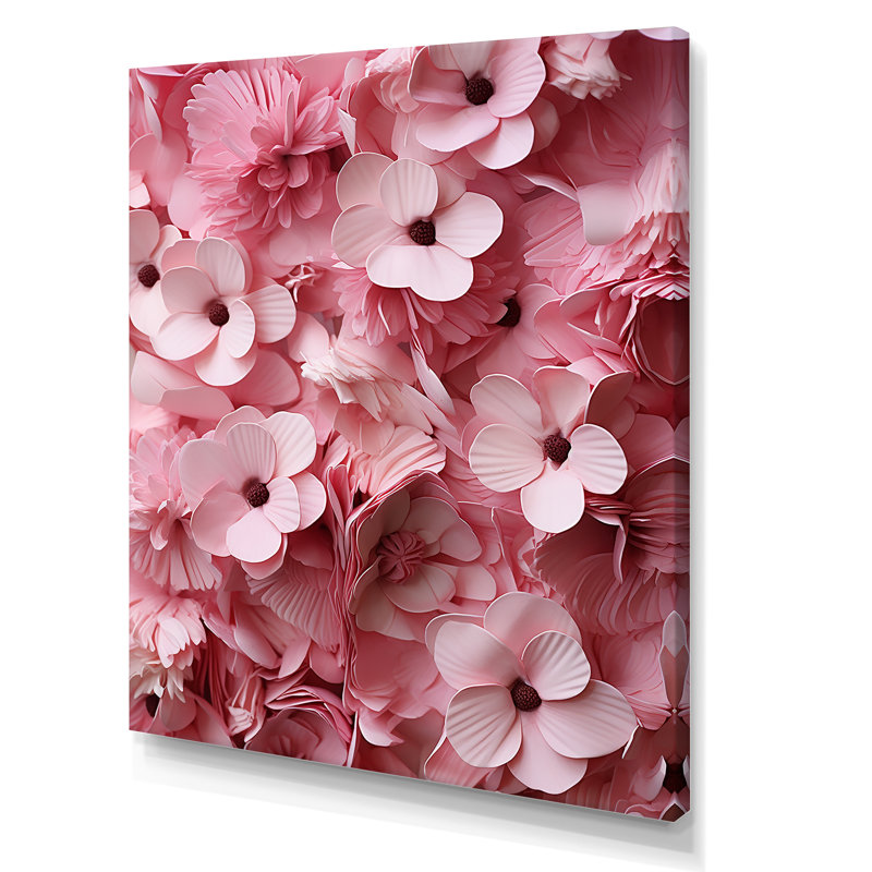 Cerisier rose en fleur 3 - Art mural cerise, Toile tendue, H 20 po x l 12 po x P 1 po