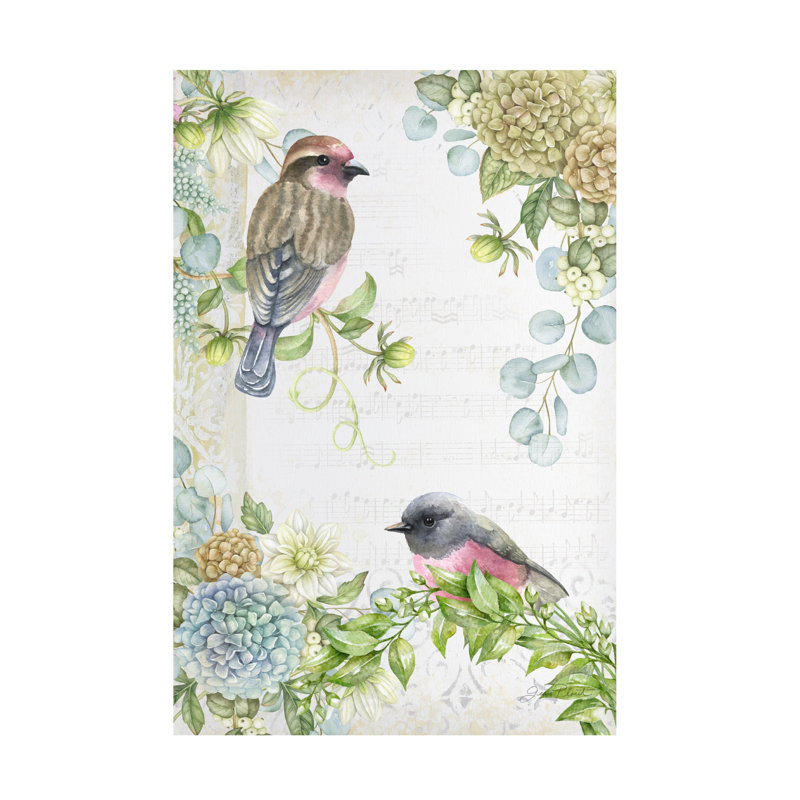 Jean Plout Songbirds A Canvas Art, H 19 po x l 12 po x P 2 po