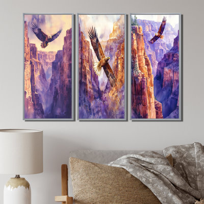Eagle Above The Canyon I - Eagle Animal Canvas Prints Collection