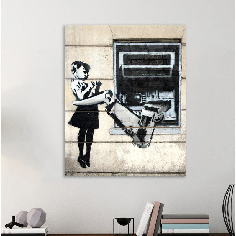 ATM With Robot Arm - Wrapped Canvas Print, 114 cm H x 91 cm W x 3 cm D