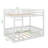 Wood Full-Over-Full Bunk Bed Featuring A Ladder And Safety Rails-383544146