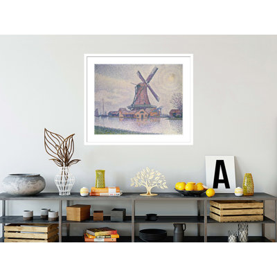 «Edam Windmill» par Paul Signac - estampe numérique encadrée