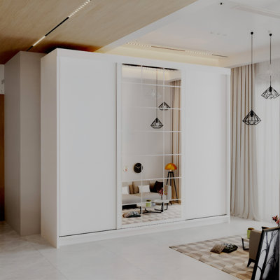 3 Door Manufactured Wood Wardrobe