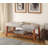 Charla Light Gray Fabric & Oak Finish Bench-2072608312