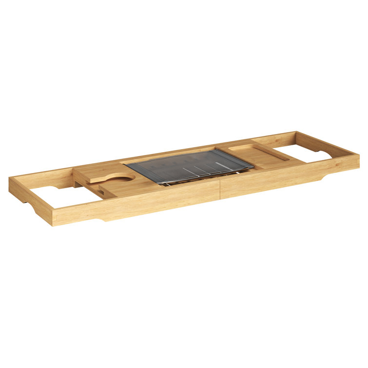 Rebrilliant Gardner Bamboo Bathtub Tray - Wood Bath Caddy with Extended  Sides for Bath Accessories & Reviews