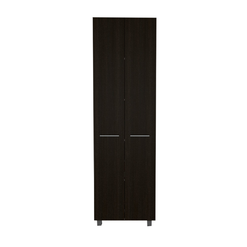 Garde-manger Baleare, cinq tablettes intérieures, quatre pieds, Noir