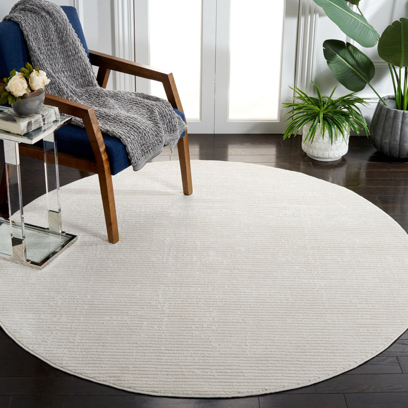 Striped Area Rug, Round 201cm
