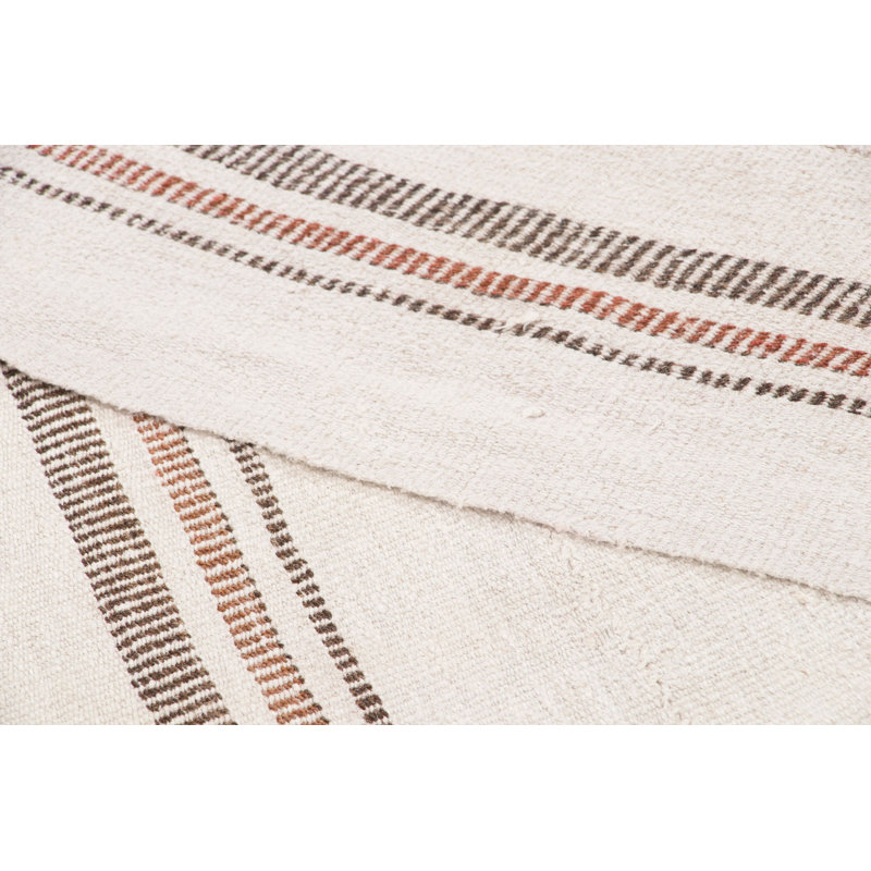 Handmade Geometric Area Rug, Beige
