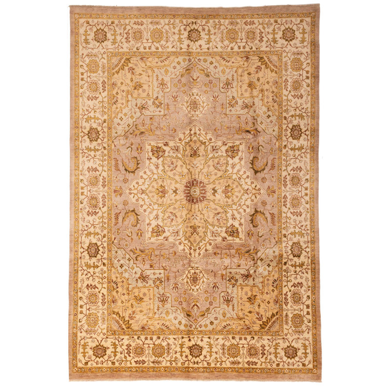 Tapis taupe Peshawar Oushak 9 pi 9 po x 14 pi 2 po