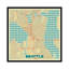 «Seattle Retro Urban Blueprint Map», impression sur toile-33100552-72298450-72298455