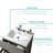Elegant Durability Ceramic Integrated Bathroom Sink