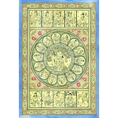 Dashavatar Of Lord Vishnu Patachitra (Ten Incarnations) | Water Color Painting On Patti