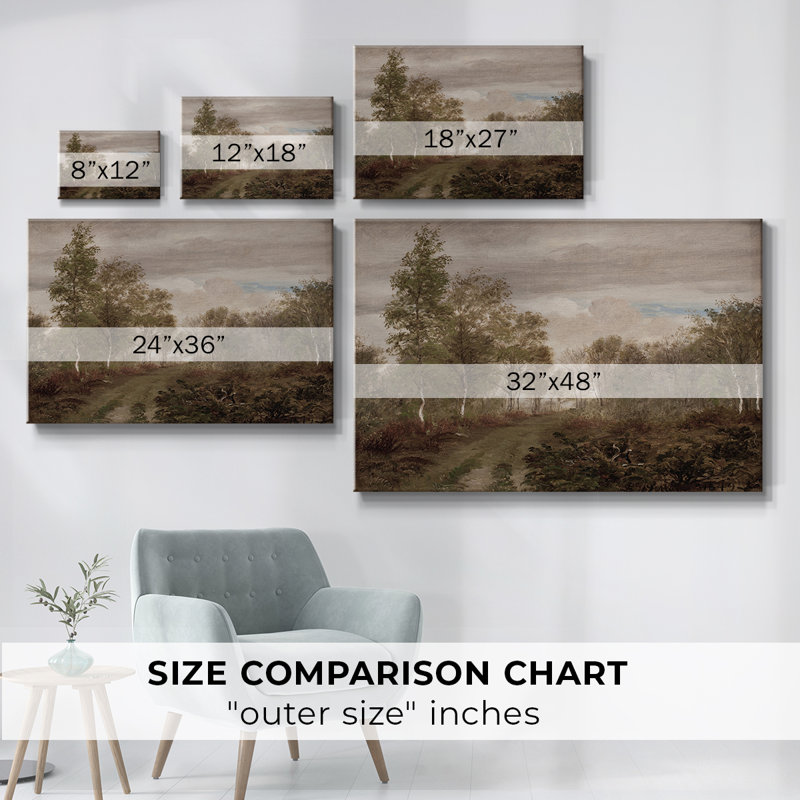 Paysage rétro-CCVXV, H 19 po x l 28 po x P 1,5 po, Toile tendue