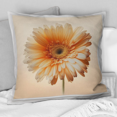 Coussin orange imprimé Gerbera Flower V - Gerbera