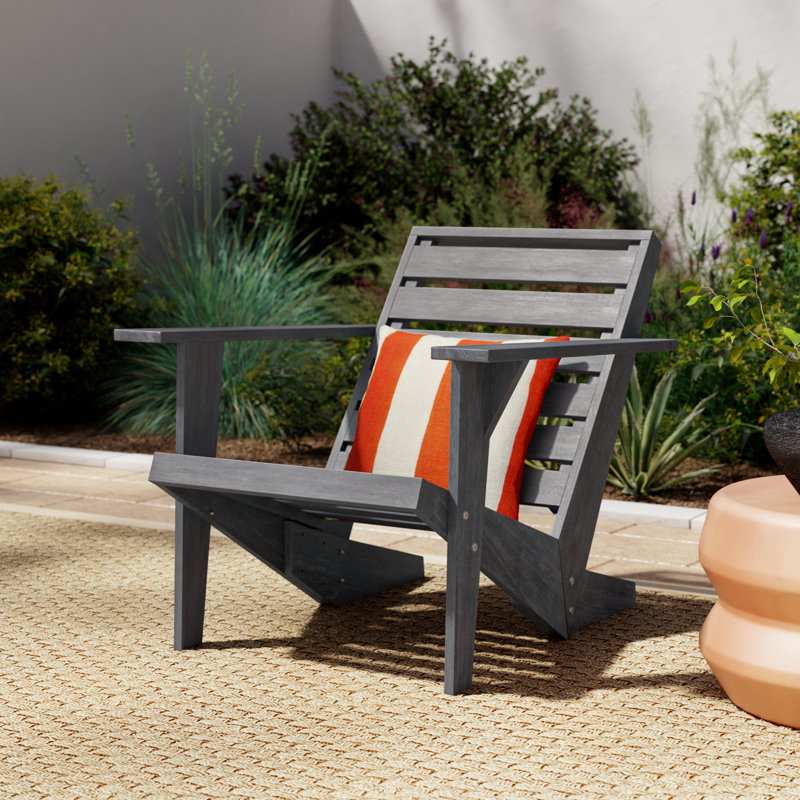 Ursa Acacia Outdoor Adirondack Chair, Dark Slate Gray