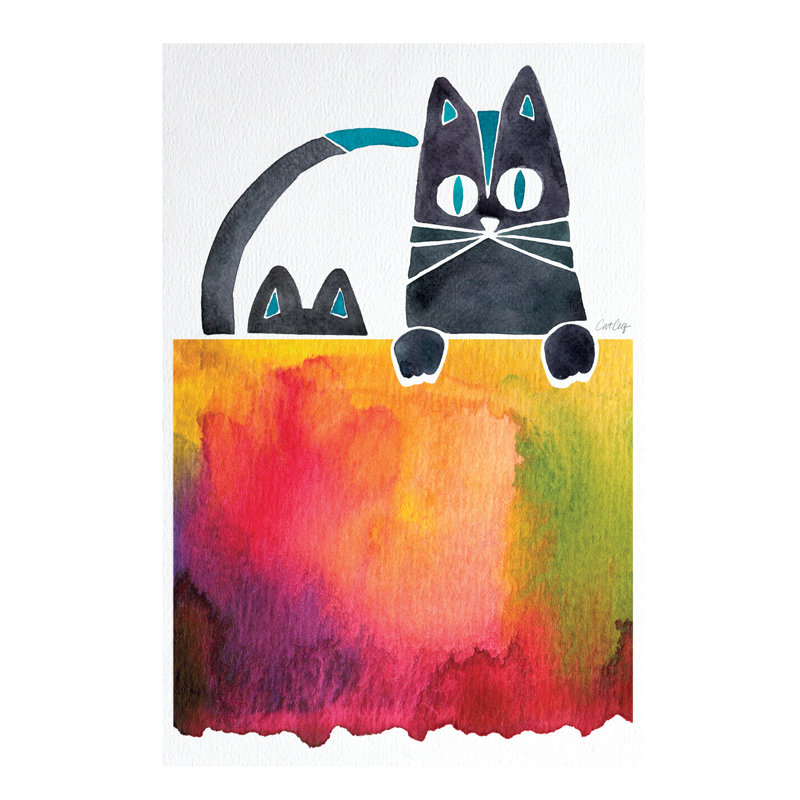 Cats by Cat Coquillette - Print on Canvas, 66.04 cm H x 45.72 cm W x 1.91 cm D, No Frame