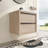 24'' Single Sink Wall Mounted Bathroom Vanity,Floating Vanity with 2 Drawers and Ceramic Basin Sink Top-2022468671-2022468670