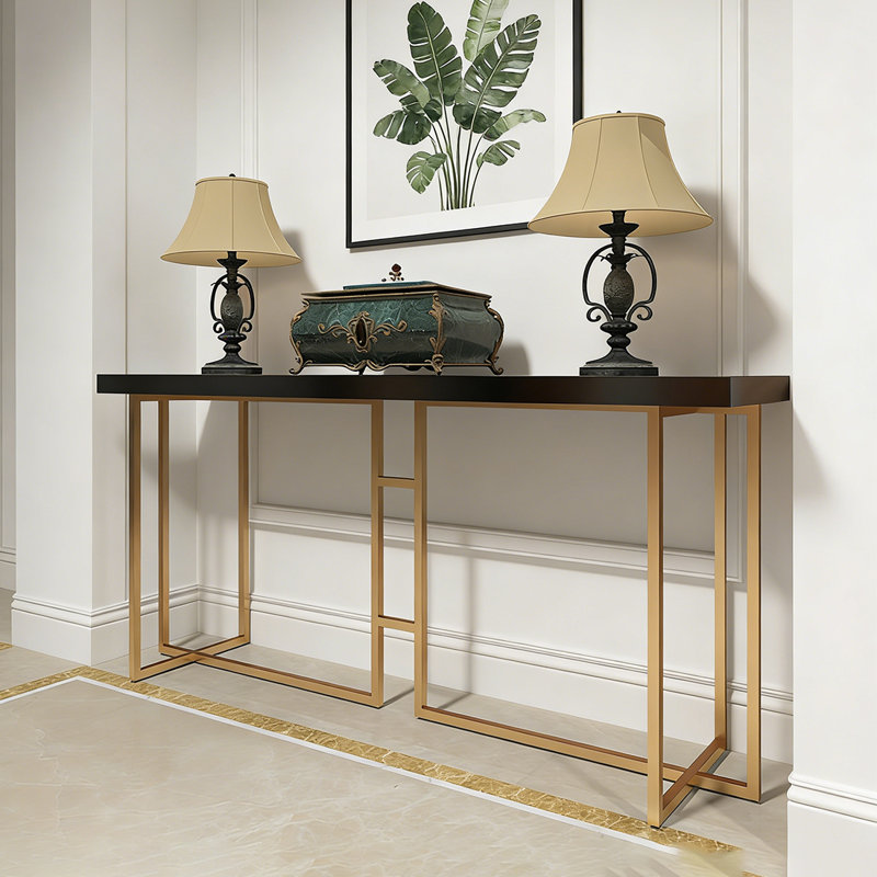 Console moderne et moderne en métal, 31.5" H x 62.99" W x 13.78" D
