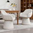 Modern Curved Swivel Linen Upholstered Accent Chair For Living Room Comfort Chair