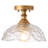 1-Clear Glass Adjustable Iron Flush Mount Ligh
