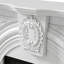 Foyer électrique traditionnel en bois peint blanc avec manteau de cheminée sculpté, 24 po Insert, radiateur 1500 W, télécommande