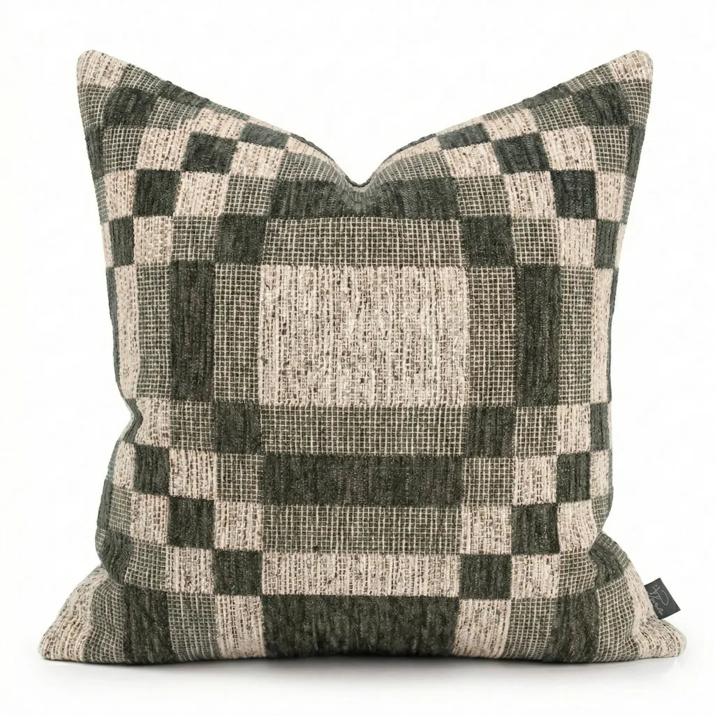 Langdon Shapes Throw Pillow, Forest, 24'' H x 24'' W