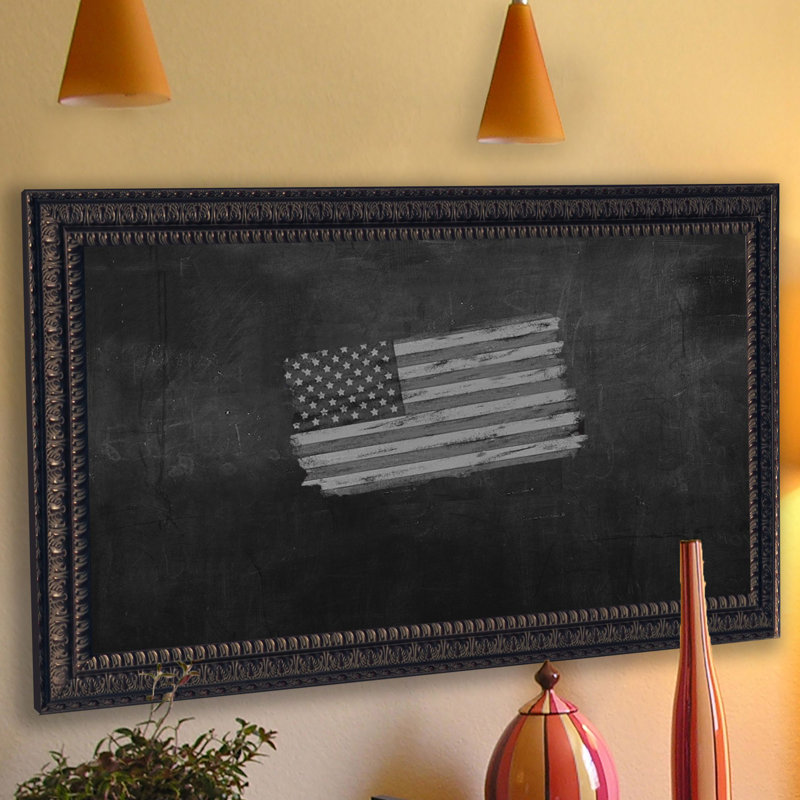 Tableau noir murale ornée d’ornement foncé, 30 po x 30 po