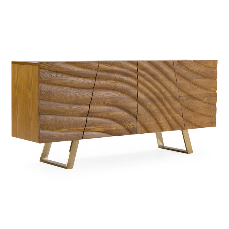 Buffet Alaia, Brun clair / or brossé