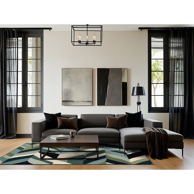 Midnight Peaks Rug, Rectangle 4' x 6'
