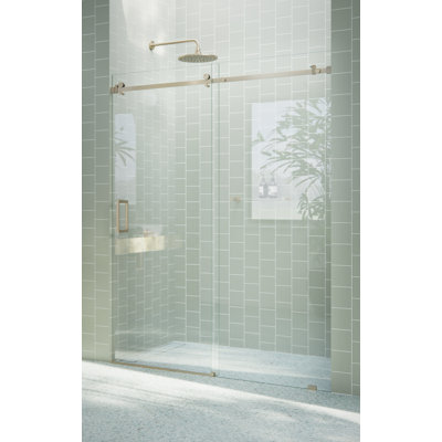 Astro 56 - 60 po. X 78 po. Porte de douche coulissante en verre sans cadre