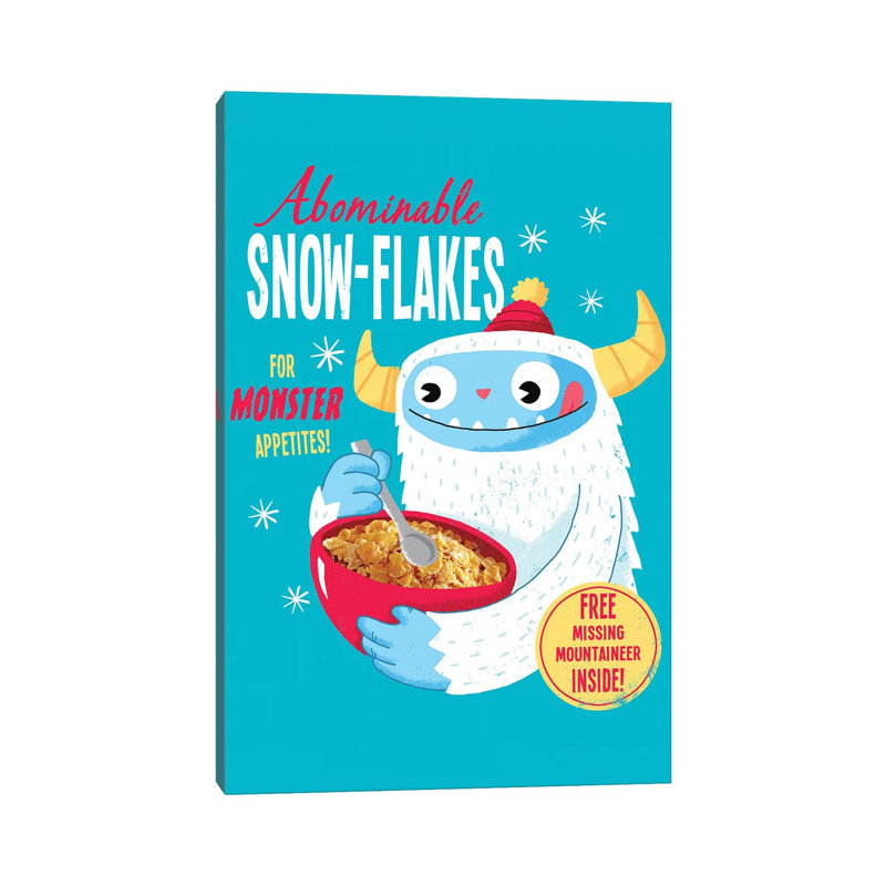 Abominable Snowflakes by Michael Buxton - Wrapped Canvas Print, 20.32 cm H x 30.48 cm W