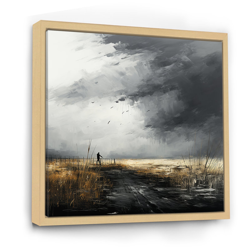 Impression sur toile Minimalisme, Cadre naturel flottant, H 16 po x l 16 po x P 1 po