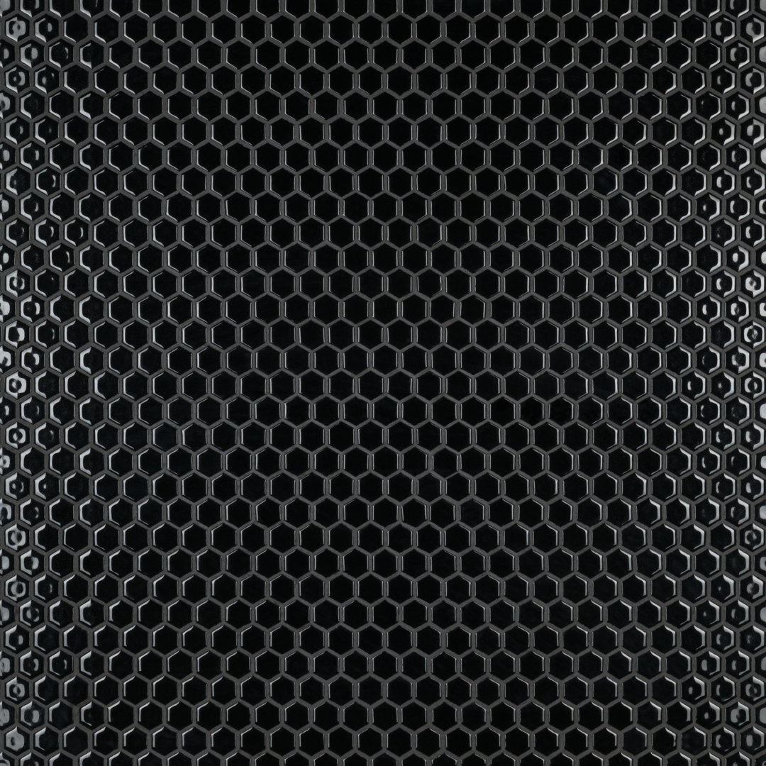 Hudson 1" Hex 11-7/8 " x 13-1/4 " Porcelain Mosaic Floor and Wall Tile (Set of 10) Merola Tile 