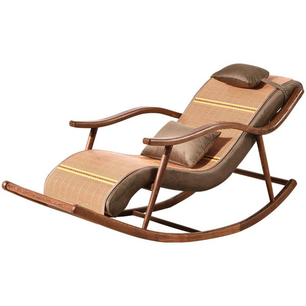 SUPROT The Chic African Mahogany Rocking Chair Rocking Chair | Wayfair