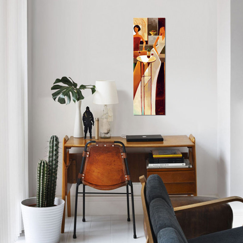 " Les Sirens " by Keith Mallett, 48" H x 16" W x 1.5" D, Wrapped Canvas