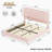 LED Teddy Fleece Platform Bed Frame with Round Corner Upholstered Headboard-678100483-678100480