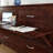 Anuhya Solid Wood Murphy Bed Desk with 6" Mattress and Built-in Charging Station-16607816