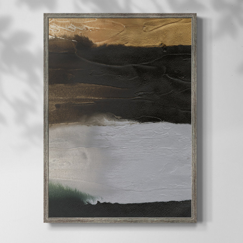 Impression encadrée «I» en bois massif, H 15 po x l 12 po