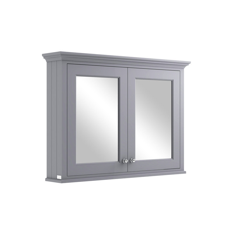 1050mm W 750mm H Surface Framed Medicine Cabinet Mirror 1 Adjustable, Grey