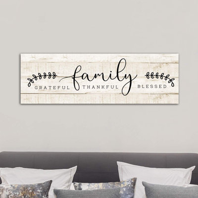 Family 1 Piece Wrapped Canvas Panoramic Wall Art